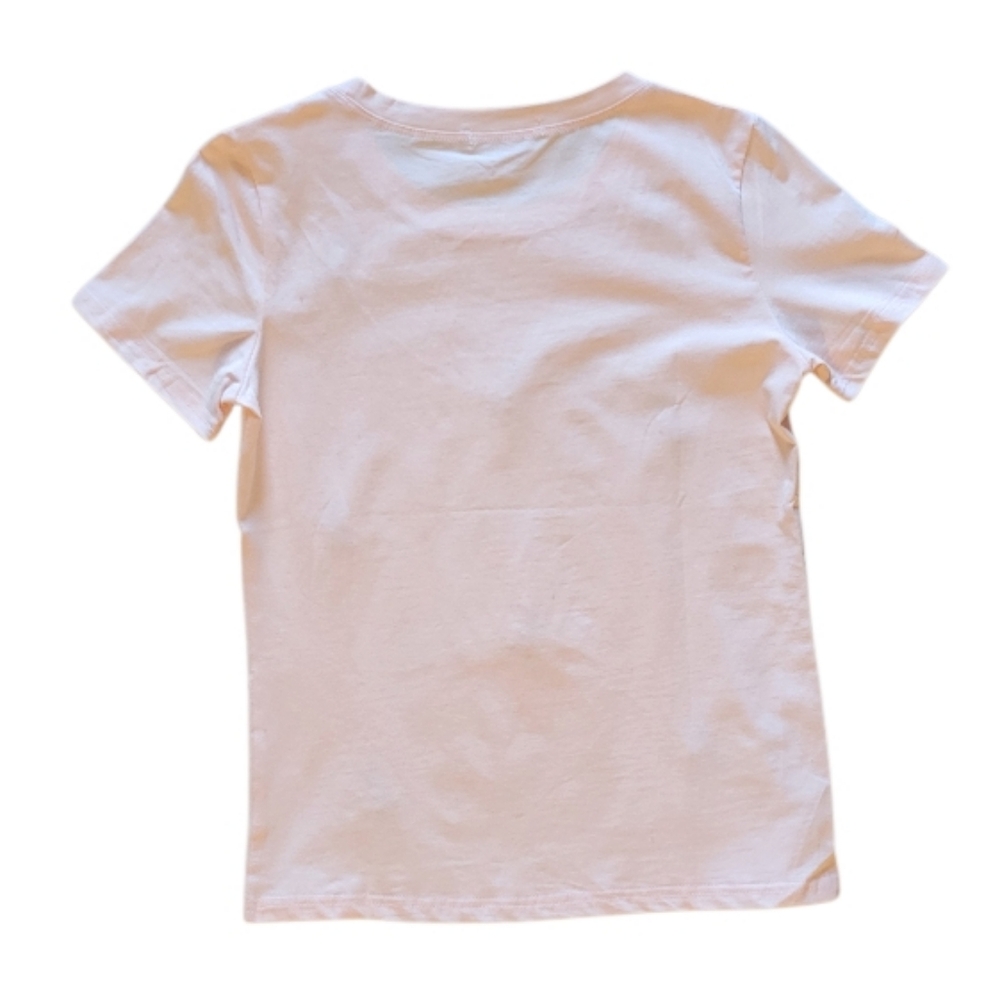 Women’s Short Sleeve Pink Flamingo Embroidered Tee - Picture 4 of 7